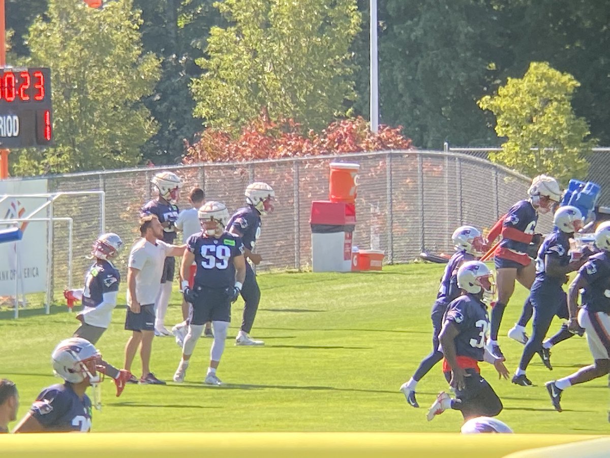 RealAlexBarth's tweet photo. There’s a new linebacker at practice wearing number 59. It could be Nate Wieland, who the team hosted for a workout yesterday and was here for rookie minicamp this spring https://t.co/CsXpqi9rSa