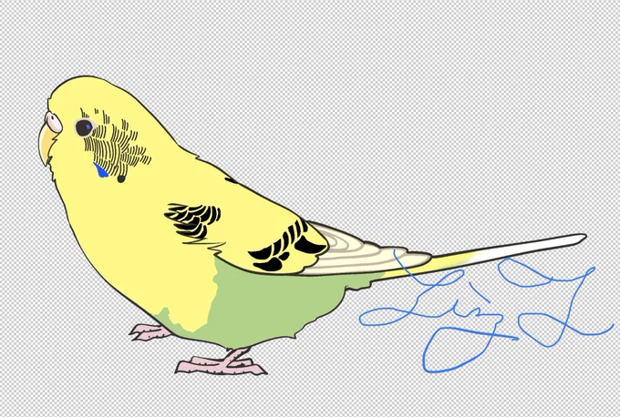 セキセイインコちゃんを描きました。昔我が家にい子にそっくりで癒されました。オーダー立て込んでいますが、まずは私の心の平穏を最優先に制作しています。病んでしまうとクリエイターはほんとに手が止まるので、お気持ち最優先、ほんとすいません。でも大事です。お豆腐メンタルなんでね 