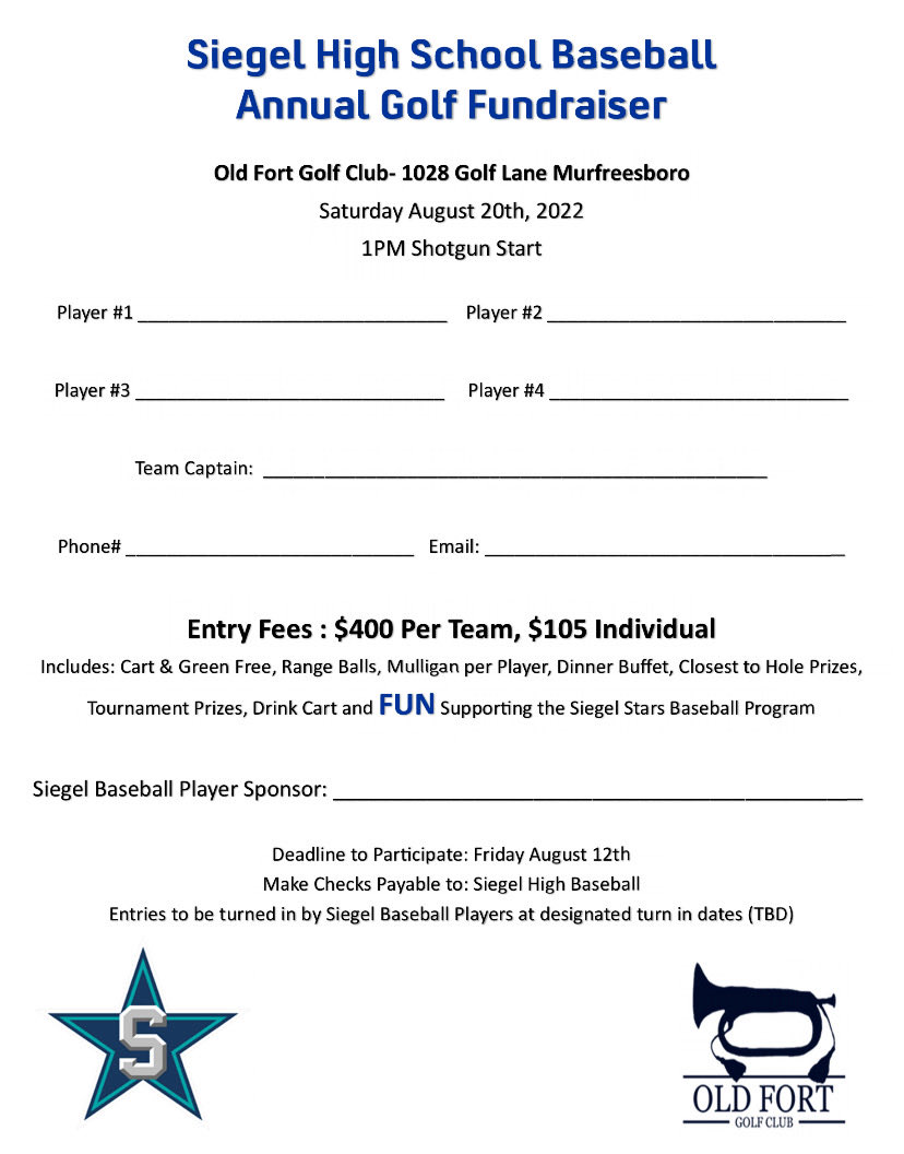 Time for the annual ⁦<a href="/SiegelBaseball_/">Siegel Stars Baseball</a>⁩ golf scramble.