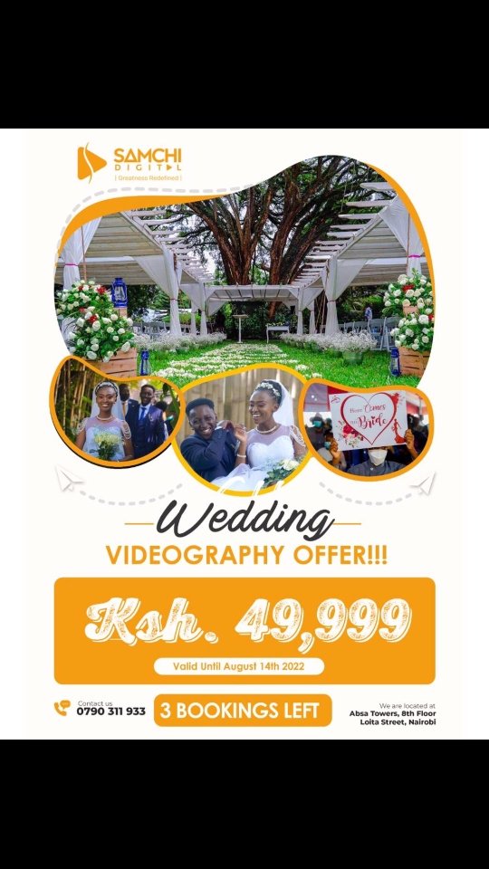 Samchi_Digital's tweet photo. Get in touch with us for the offer of a lifetime. Only 3 slots left.

CALL US TODAY

#samchidigital #samchi #wedding #videography https://t.co/QnSCVMoNPi