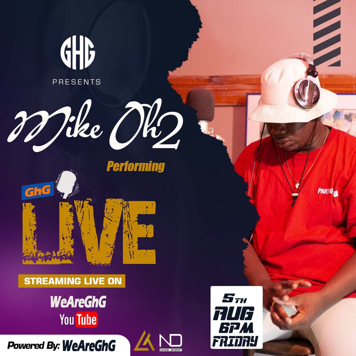 WeAreGhG's tweet photo. We going live this Friday with @Mike_Oh2 on #ghglive 🎙🔥
https://t.co/Faa0eaKgoY
Subscribe & Share 🤍
#weareghg #ghana #music #reggae #dancehall #charliesloth #fireinthebooth #timwestwoodtv https://t.co/vIj2L3nIY8