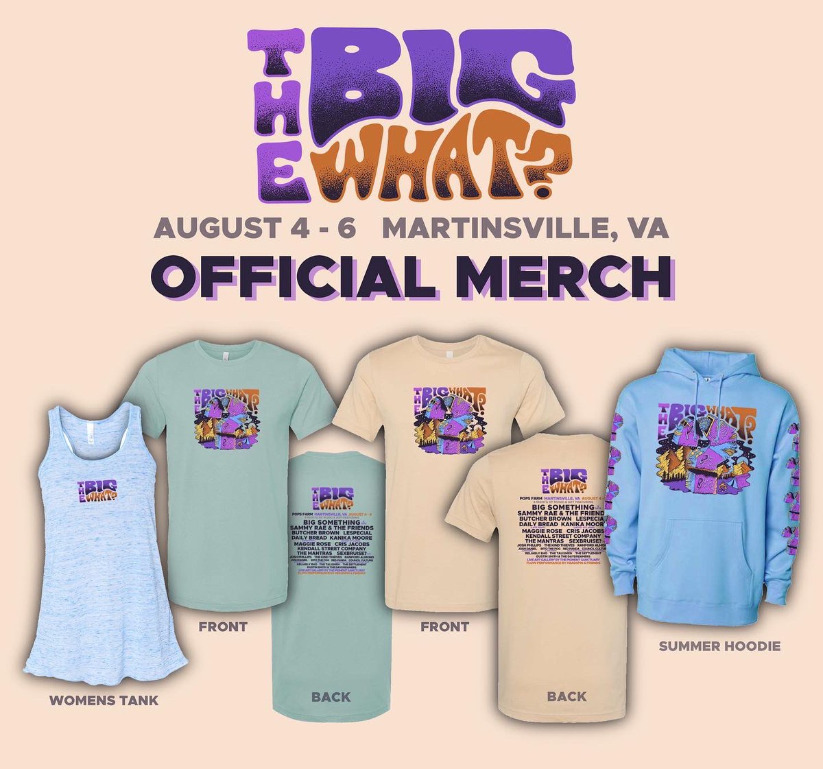 thebigwhatfest's tweet photo. Big What Merch is here! LE foil posters, apparel and pins by Chris Gipp plus Big Something “Chemistry” shirts and pins by Bollysbodega 😎🧪💨Only available while supplies last this weekend at The Big What? Merch tent. 🙌 https://t.co/x4bVwmrAOD
