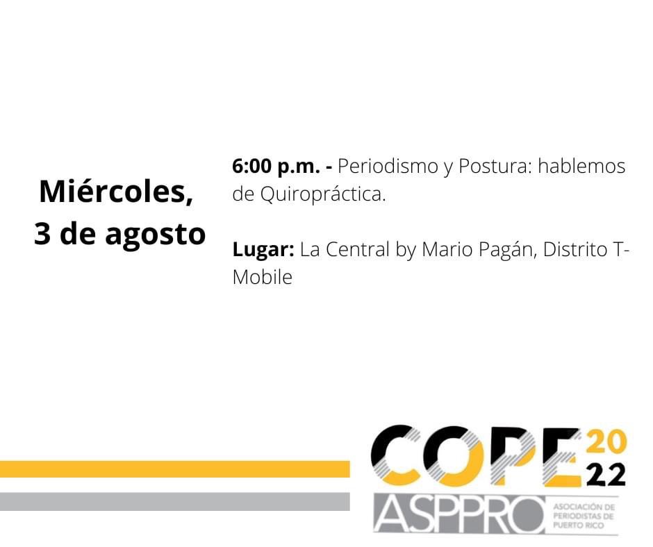 adrianadesala's tweet photo. Actividades de la Semana de la Prensa #COPE22 | Esta noche: "Periodismo y postura: hablemos de quiropráctica". Habrá un ajuste quiropráctico para los colegas que asistan y luego un cóctel. https://t.co/eqpEVMPypO