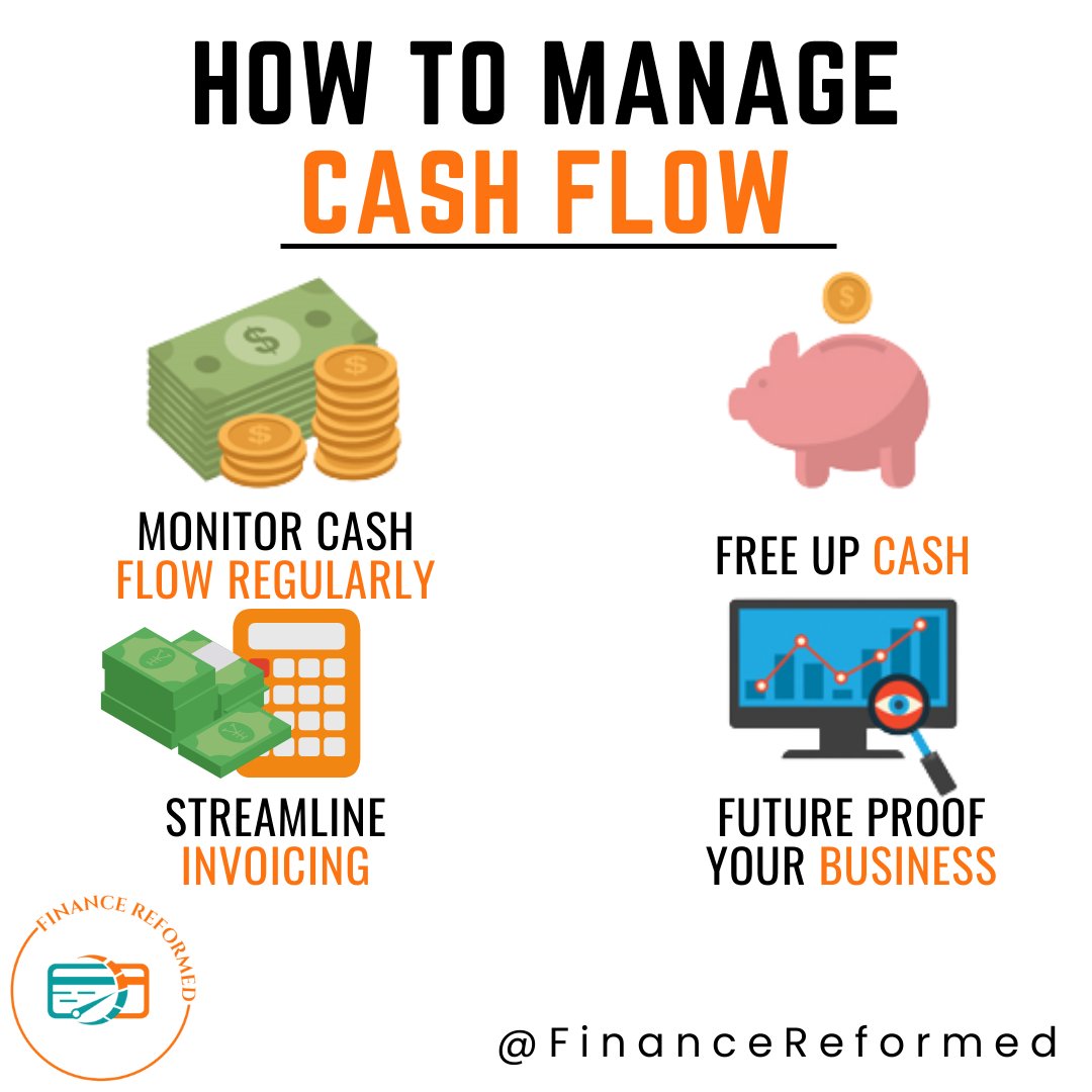 FinanceReformed's tweet photo. How to manage cash flow

- Monitor cash flow regularly
- Free up cash
- Streamline Invoicing
- Future proof your business

#financereformed #reformed #cashflow #monitor #freeupcash #streamline #invoicing #futureproof #business #monitoring #managecashflow #earningmore #learntoearn https://t.co/HpTwouf0lD