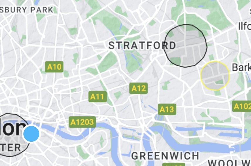 faisalislam's tweet photo. Interesting (!) afternoon while filming,  tracking my stolen bike which has an internal tracker &amp; can’t be ridden without a code being ferried presumably in a van …from being swiped in London Bridge….To Stratford in half an hour and now finding a new resting place in East Ham… https://t.co/4SBsatjvA8