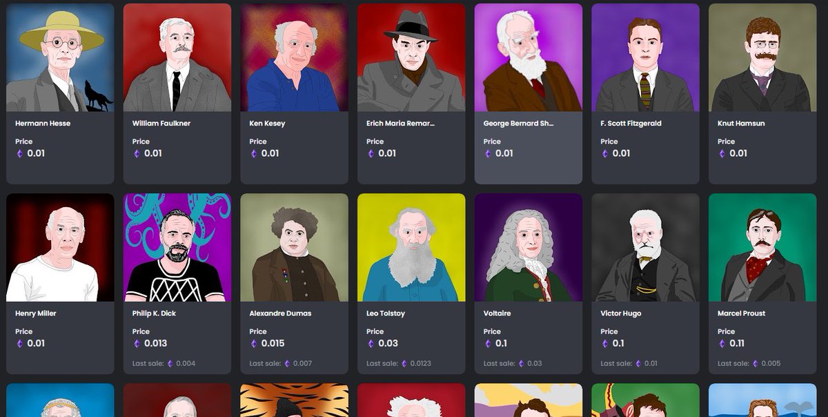 Welcome Immortals, I'm back!❤️

I have news for you, I have news for you, you can already buy our items for just 0.01 Eth (16$)📚
I'm working on new authors and will show you some new ones soon😊

A total of $146 has already been donated to charity💛

#NFTCommunity #NFTs #writers