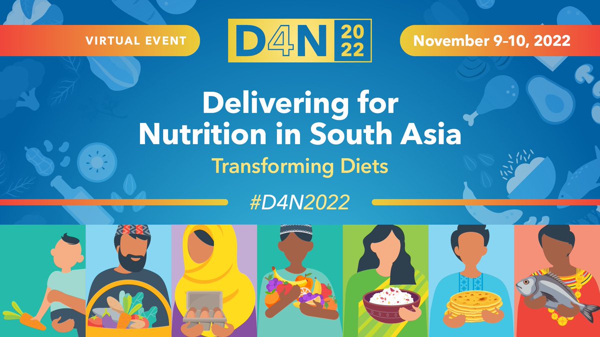 ✅Mark your calendar! 
Conference on 'Delivering for Nutrition (D4N) in South Asia:Transforming Diets’ #D4N2022
📅Call for Abstracts Deadline: September 10, 2022 
More details👉🏾poshan.ifpri.info/delivering-for…