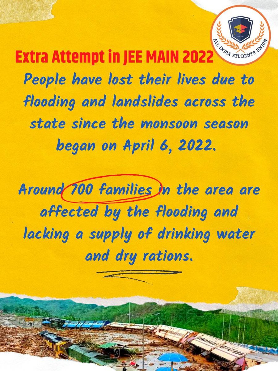 Sumit10904's tweet photo. #JEEMainsThirdAttemptForAll
JEEMainsThirdAttemptForAll  @narendramodi @EduMinOfIndia @LiveLawIndia @ @DG_NTA @dpradhanbjp @EduMinOfIndia @aajtak @IndiaToday @PMOIndia https://t.co/qyUy4KyeU9