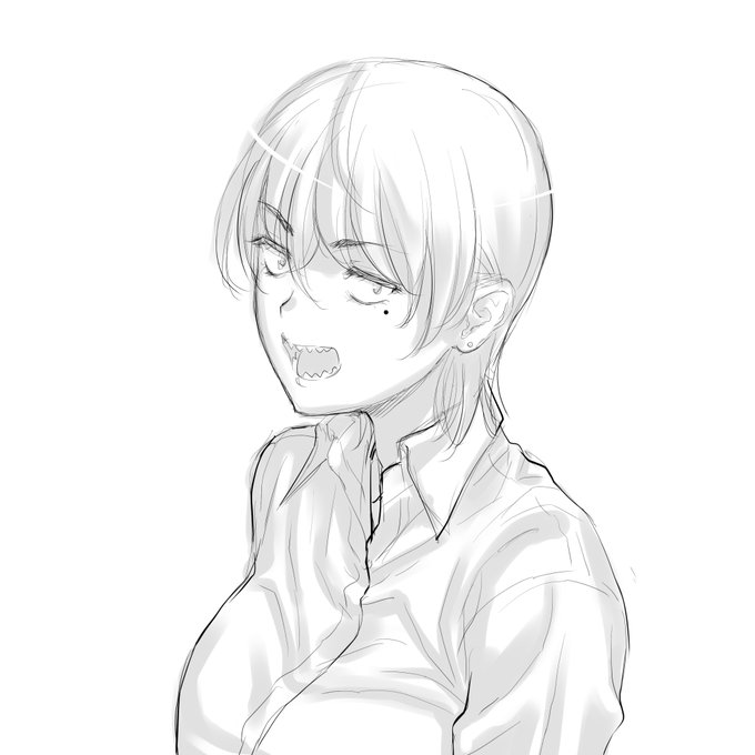 普段あんまり描かないタイプのキャラ落書き 