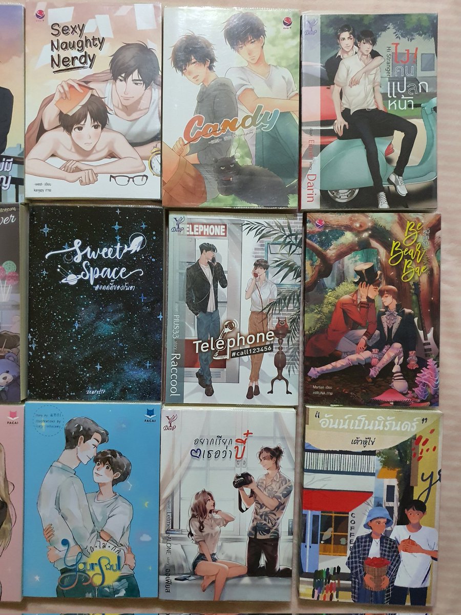 Xavitubbies's tweet photo. สนใจเล่มไหนเดมมาได้เลยค่ะ สภาพ 99%ทุกเล่ม บางเล่มยังไม่ได้เปิดอ่านเลยค่ะ ใส่ปกทุกเล่ม ส่งลทบ.ฟรี ขนส่งเอกชนเลือกเองได้ เดมมาคุยกันก่อนได้ค่ะ #ขายนิยายวาย #นิยายวายมือสอง #แนะนำนิยายวาย #นิยายวายมือสองสภาพดี #นิยายวาย https://t.co/Ee7tpLf057