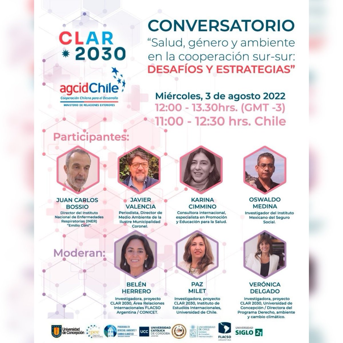 ⚠️ ES HOY ⚠️
Conversaremos sobre la cooperación Sur-Sur y Descentralizada, y la necesidad de focalizar estos trabajos en salud, género y medioambiente. ¡Invitadas/os de lujo! 
⏰ 11:00 (🇨🇱); 12:00 (🇦🇷)
🖥 youtu.be/bSjhe8Umf5U

No te lo pierdas 🙌

<a href="/PaulinaAstrozaS/">Paulina Astroza S.</a> <a href="/AGCICHILE/">AGCIDCHILE</a>