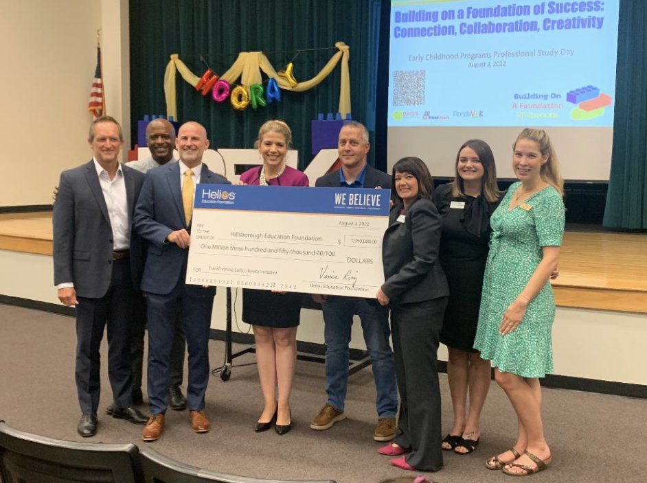 Thank you to <a href="/HeliosEdFnd/">Helios Education Foundation</a> for presenting <a href="/Hillsedufnd/">Hillsborough Education Foundation</a> with a $1.3 million grant to support Early Childhood Education in our Transformation Schools.

Your support of our youngest learners is most appreciated!

<a href="/AddisonGDavis/">Addison Davis</a> <a href="/HCPSPreK/">HCPS Early Childhood Programs</a>