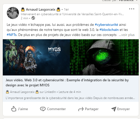 Hi community,
MY0S fits perfectly into a digital security process. And this is what Arnaud, cybersecurity expert, discusses in his article.

Thx to him 🙏

bit.ly/3PXwRU1

#security #cybersecurity #Web3 #PlayToEarn