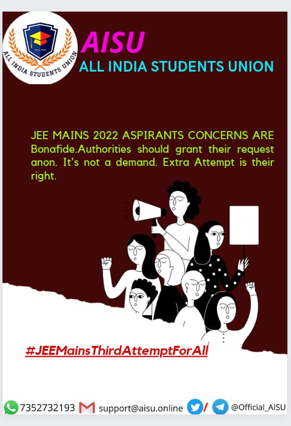 pkkj2606's tweet photo. Server failures,Agneepath Protest
Floods,Wrong Answer Sheet Error
And many more
What is this @DG_NTA 
Its your responsibility to conduct exam smoothly
So please give an extra attempt for all students to improve performance 
@dpradhanbjp 
@PMOIndia
#JEEMainsThirdAttemptForAll https://t.co/sU4hUn5YHk