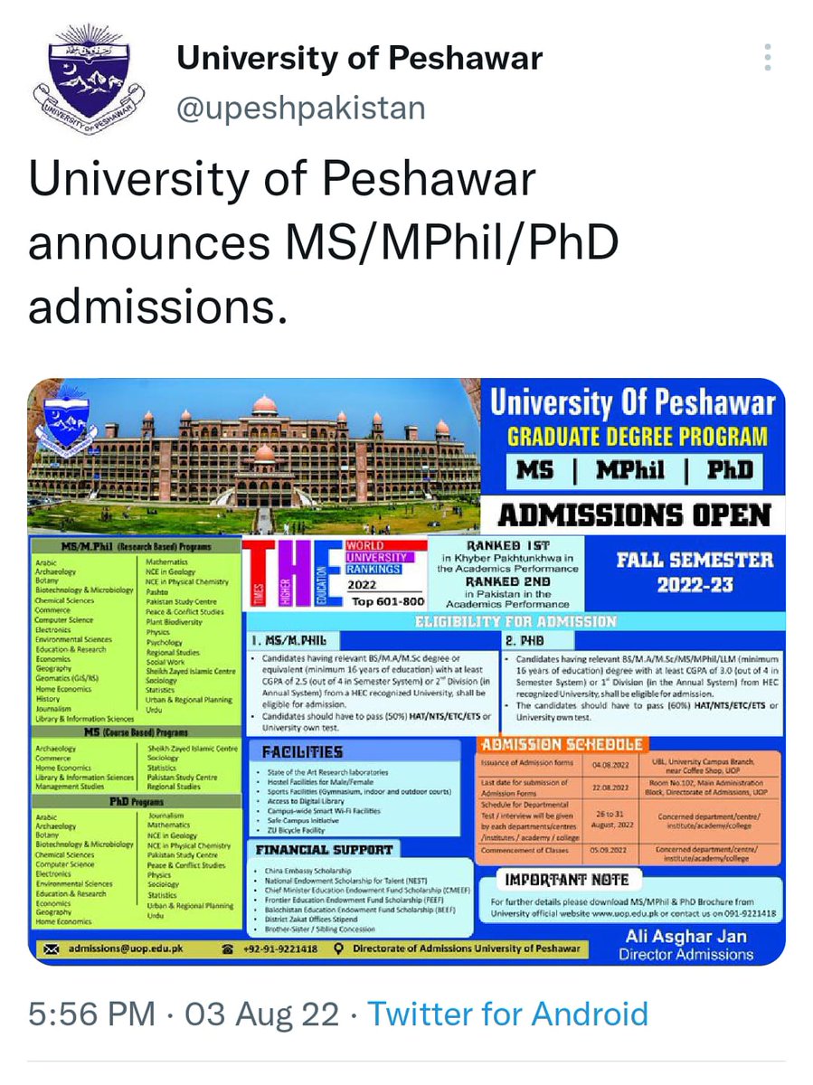 shahnazktk's tweet photo. Admissions open in Home Economics https://t.co/VLFGYnDqCx