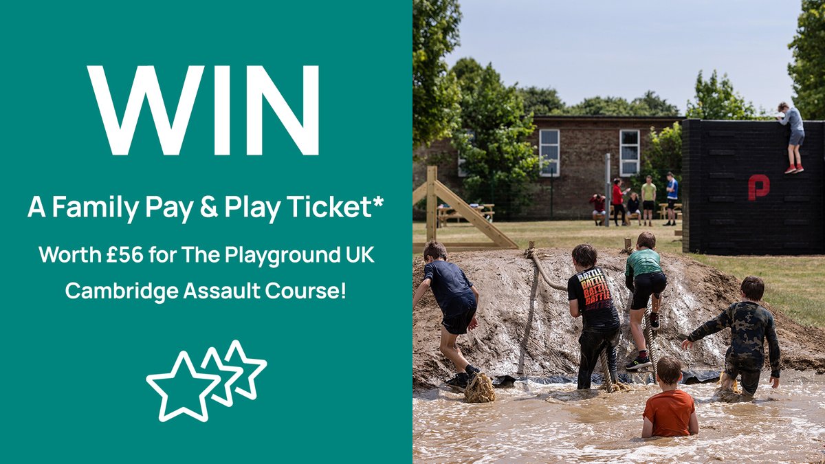 What better way to celebrate #Playday2022, than with a family trip to <a href="/ThePlaygroundUK/">The Playground</a>’s #Cambridge course! 
RT and tag a friend to #Win a Family Pay &amp; Play Ticket! Comp closes 10/08/22 #WinItWednesday #Waterbeach <a href="/NationalPlayday/">National Playday</a> @playengland 

T&amp;C’s 👉 waterbeachbarracks.co.uk/social-media-c…