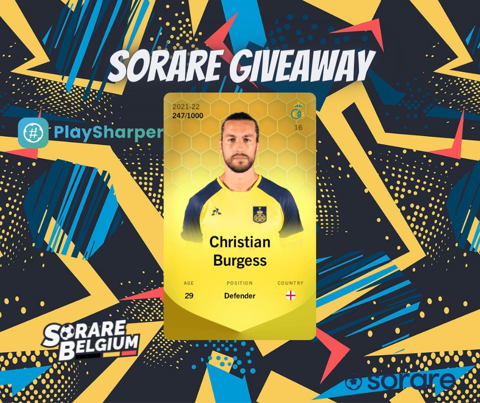 SorareBelgium (@sorarebelgium) on Twitter photo GIVEAWAY:
With Union on 🔥 you need this beast in your DEF stack!
Follow <a href="/Play_Sharper/">PlaySharper</a> , <a href="/Sorare/">Sorare</a> & <a href="/SorareBelgium/">SorareBelgium</a>
Like & RT
Create a PlaySharper account right here: playsharper.com
Winner gets a Burgess Limited card.🎁
#giveaway #Sorare
Deadline: 08/08/22, 12:00 pm CEST GIVEAWAY:
With Union on 🔥 you need this beast in your DEF stack!
Follow <a href="/Play_Sharper/">PlaySharper</a> , <a href="/Sorare/">Sorare</a> & <a href="/SorareBelgium/">SorareBelgium</a>
Like & RT
Create a PlaySharper account right here: playsharper.com
Winner gets a Burgess Limited card.🎁
#giveaway #Sorare
Deadline: 08/08/22, 12:00 pm CEST