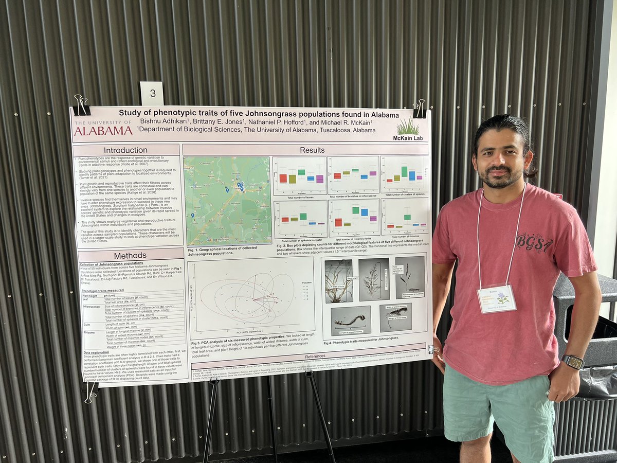 mrmckain's tweet photo. @bishnu_adhikar #cping poster on morphological variation in Johnsongrass https://t.co/lPqSc4wz2m