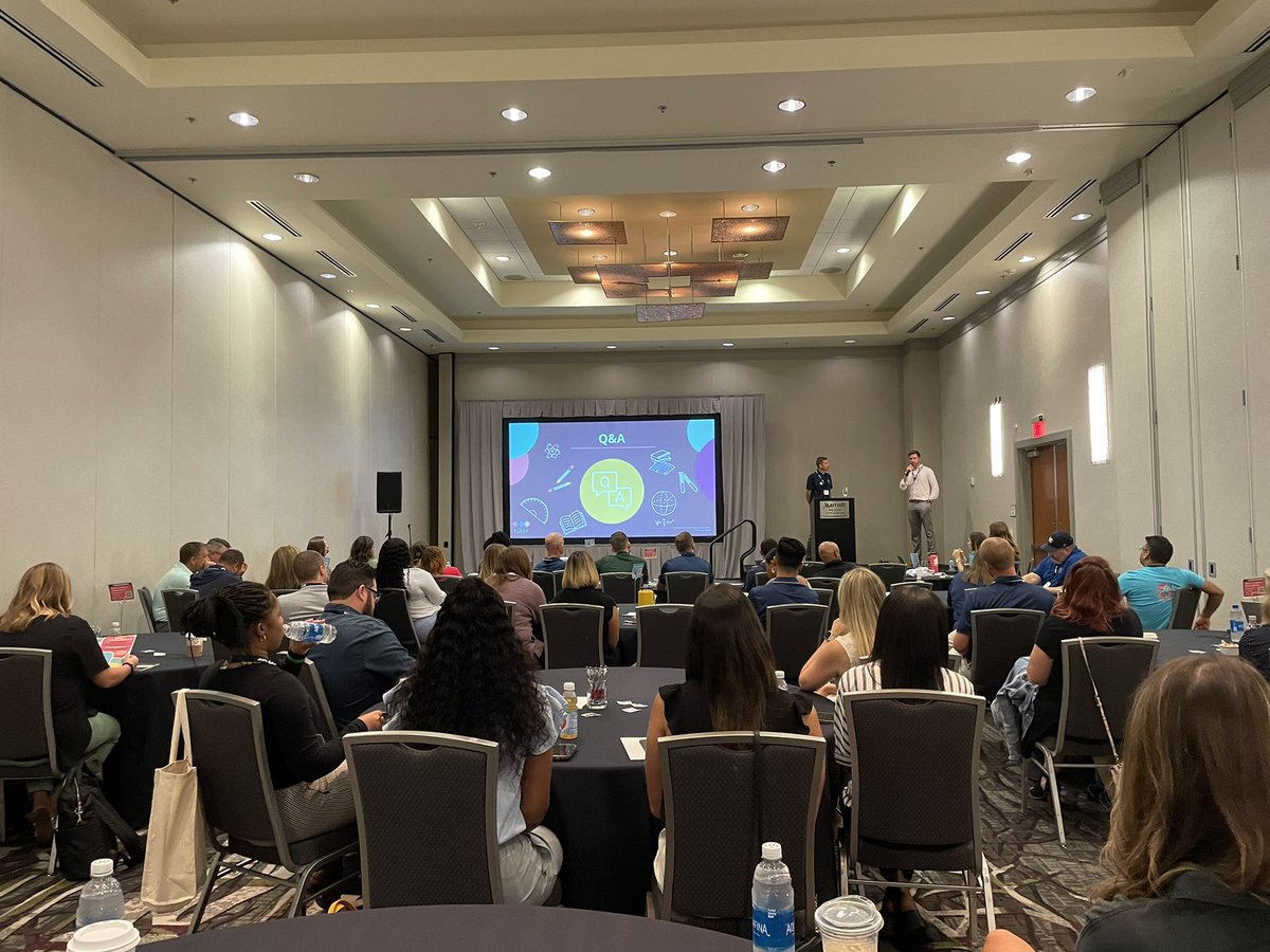 FEVtutor's tweet photo. Day 1 of sessions begins this morning! Hearing from our new CEO, Jim, and Ryan in a Q&amp;A session 🚀 #Elevate2022 #FEVFamily https://t.co/hUoQ1uLX9L