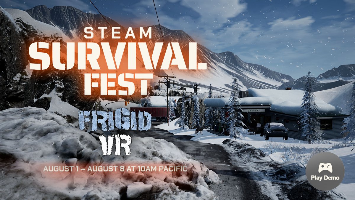 FrigidVr's tweet photo. Check out the New DEMO for FRIGID VR on #SteamSurvivalFest 
Play now https://t.co/36f0dRWMoM
#VR #vrgames #VirtualReality #survivalgames #unrealengine #indiegames #indiedev #pcgames #videogames #gamedev #gamedevelopment #oculusquest #oculus #htcvive #oculusrift #steamvr https://t.co/tIvTvlA6et