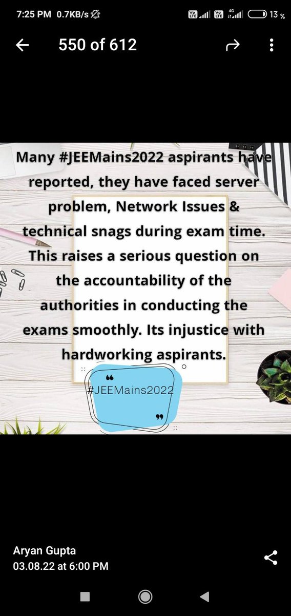 kunal63735719's tweet photo. Are the students of 2022 batch experimental model..is our parents money just a piece of paper..is our hardwork of no importance we are the youth we have the power to stir the nation in a single second.. do not ruin the hardwork @DG_NTA @dpradhanbjp

#JEEMainsThirdAttemptForAll https://t.co/JCtPCWcqqJ