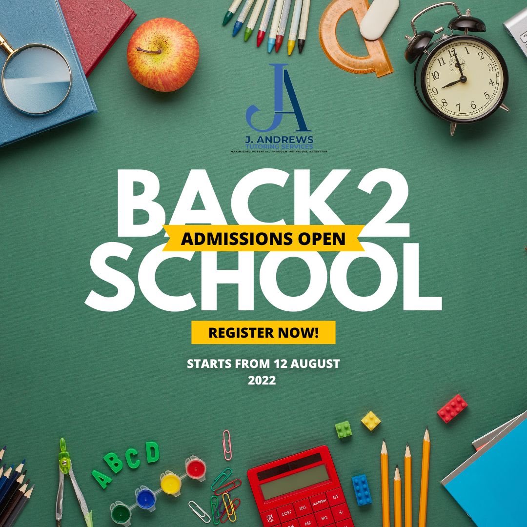 Registration begins NEXT WEEK FRIDAY, AUGUST 12th,2022! ✏️ 📚 

Stay tuned for more information on how to sign up for our September intake ! 📝 
•
•
•
#backtoschool #jandrewstutoringservices #preschool #sea #csec #cape #languages #adultclasses #repeaters