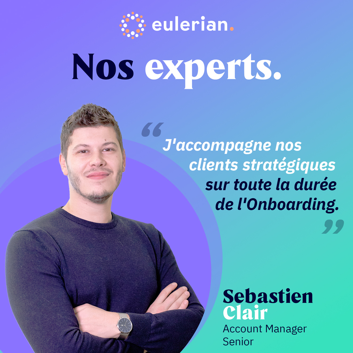 EulerianInc's tweet photo. "J'ai le plaisir d'accompagner nos clients stratégiques sur toute la durée de l'Onboarding, leur utilisation quotidienne, et la configuration de leurs campagnes.

Et aussi coordonner la gestion des incidences et assurer le partage des connaissances entre les différents marchés." https://t.co/uNk5D1jbxt