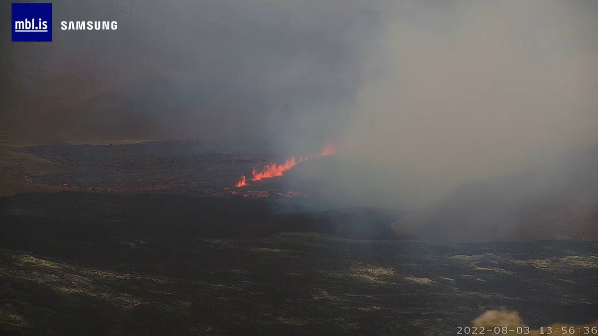 DutchEagleFan's tweet photo. #volcano #Iceland 
Here we go again! Close to the previous eruption magma has reached the surface in Geldingadalir in the Reykjanes peninsula. For the first time since last September, when lava stopped running from Fagradalsfjall. https://t.co/S4asp11Hrh