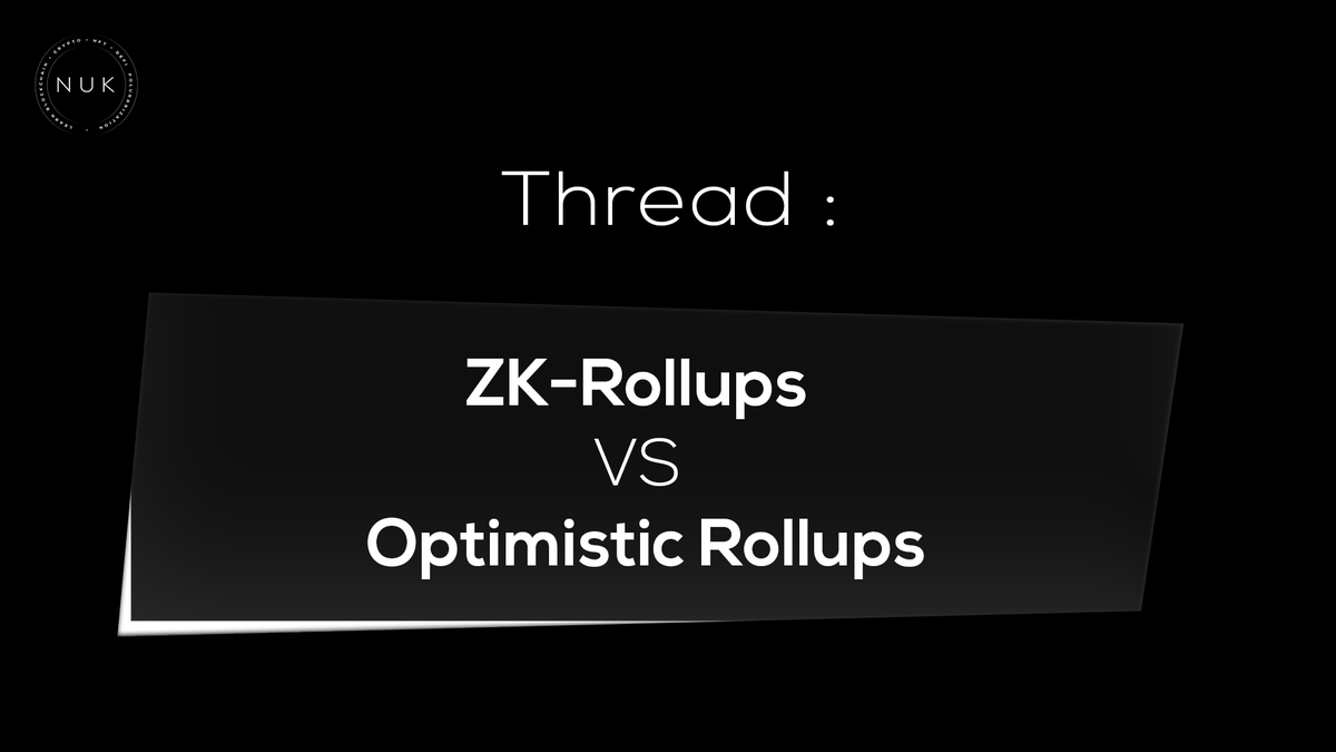 NowUKnowCrypto's tweet photo. Thread #11

ZK-Rollups VS Optimistic Rollups https://t.co/oHa9X33Lhq
