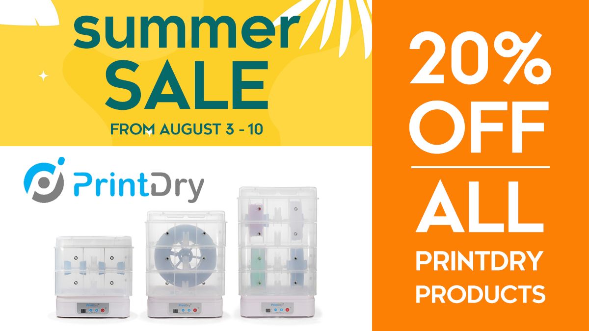 VoxelFactory's tweet image. 😉ANOTHER PROMOTION - Only for a limited time.
Time for the Summer Sale of all @PrintDry products!
➡️voxelfactory.com/collections/pr…
#3dprinting #fdmprinting #3dprinters