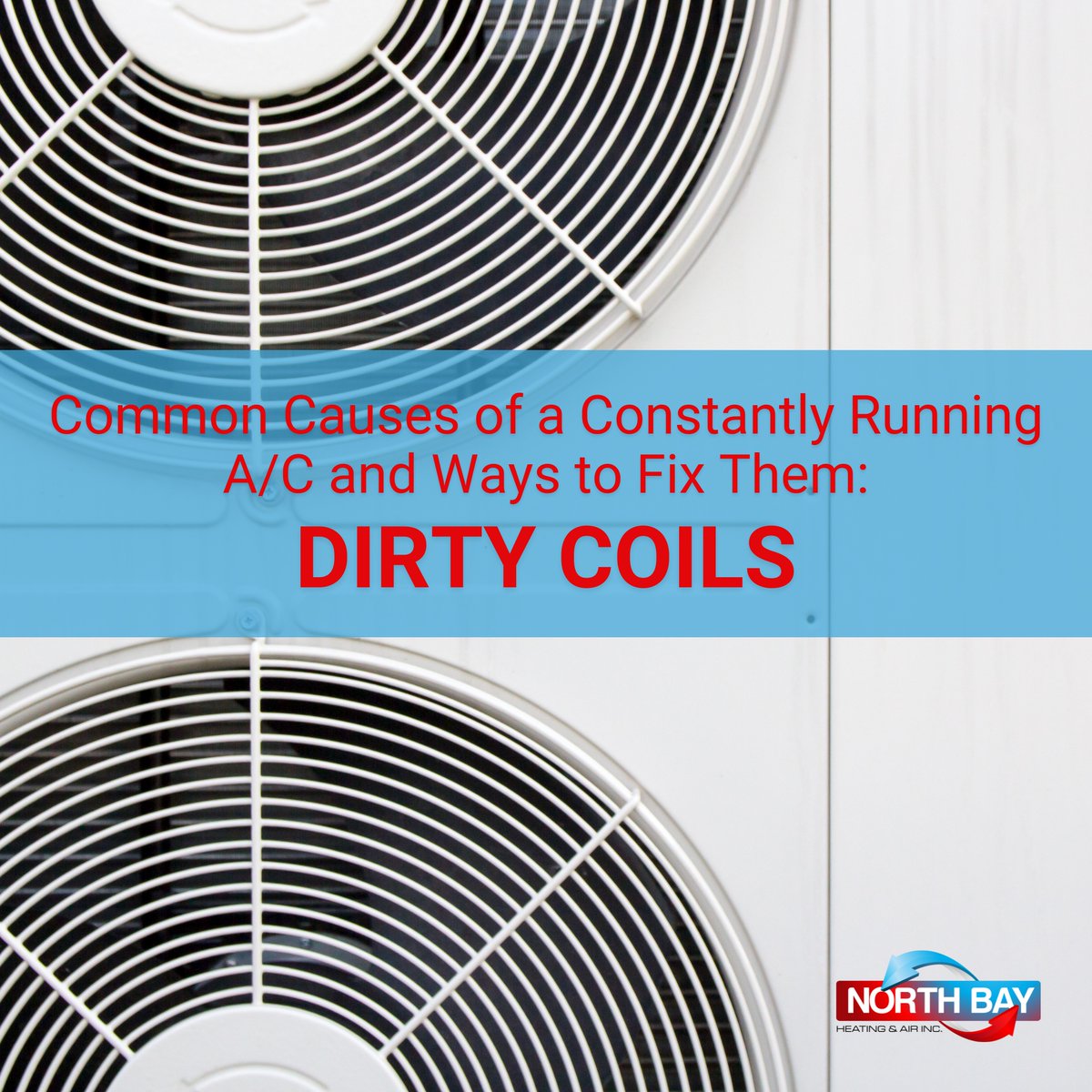 Dirt and debris on coils can reduce airflow and cause your unit to run constantly. Annual A/C maintenance can prevent this problem. Schedule an appointment today. Call us at 228-392-5092. #NorthBay #hvac #HVACtips #Coils