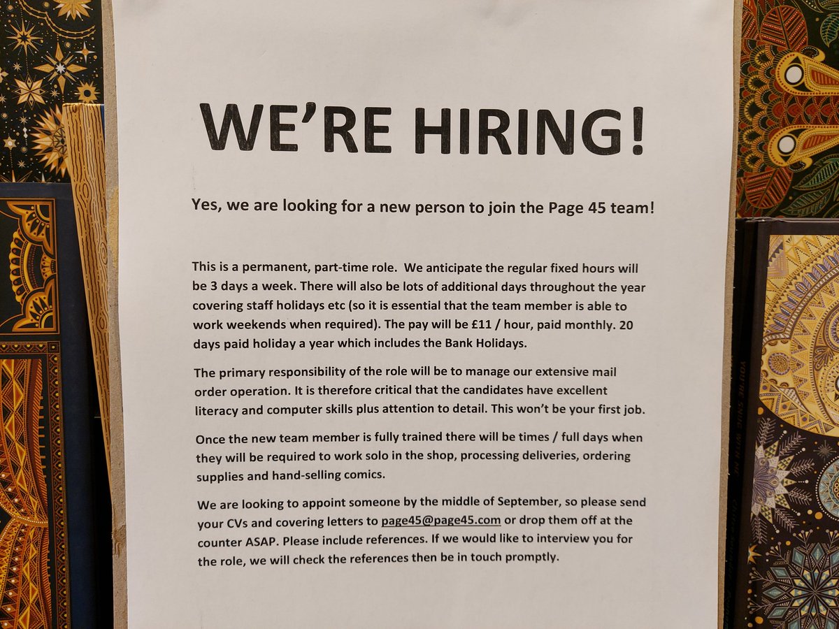 Oh, umm. WE'RE HIRING!

All correspondence please to page45@page45.com