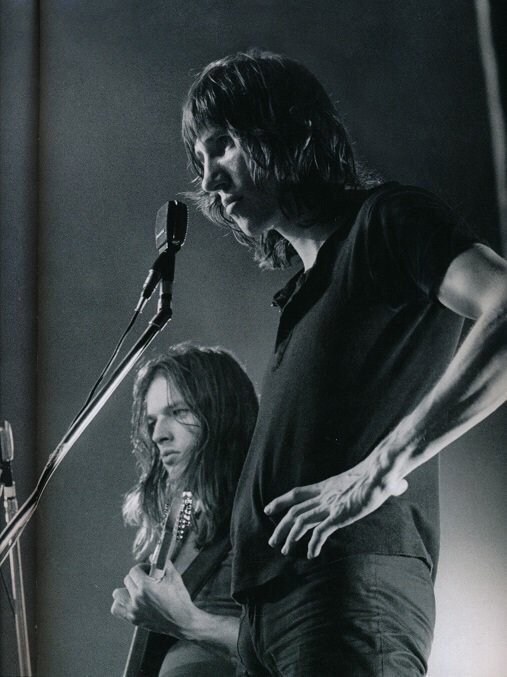 Roger Waters and David Gilmour, 1974