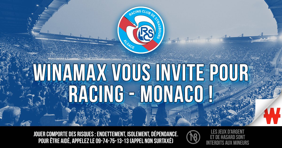 WinamaxSport's tweet photo. 🎟 2x2 places en salon sont à gagner pour le match @RCSA - Monaco, samedi 06/08 à 17h00 !

⚽ Pour participer : RT + Follow + votre pseudo.

⏰ Tirage au sort demain 04/08 à 12h00 ! https://t.co/Tu3CC1Fnjc