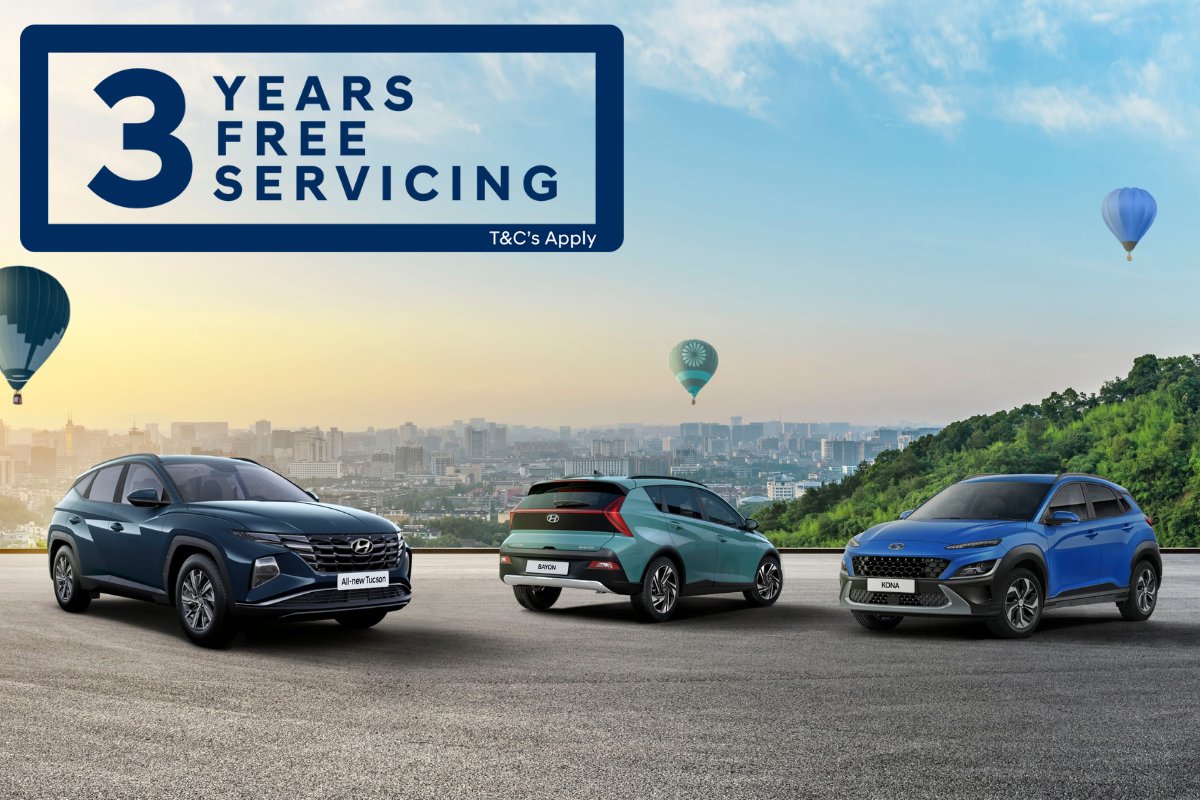 👀 3 Years Free Servicing with every new car you say*? Must be Hyundai! 
If you purchase a new Hyundai* before 30th of September you will enjoy 3 years free servicing, alongside any other manufacturer offers.
View our new Hyundai range 👉 bit.ly/2OJ9zWT
*Excludes i10