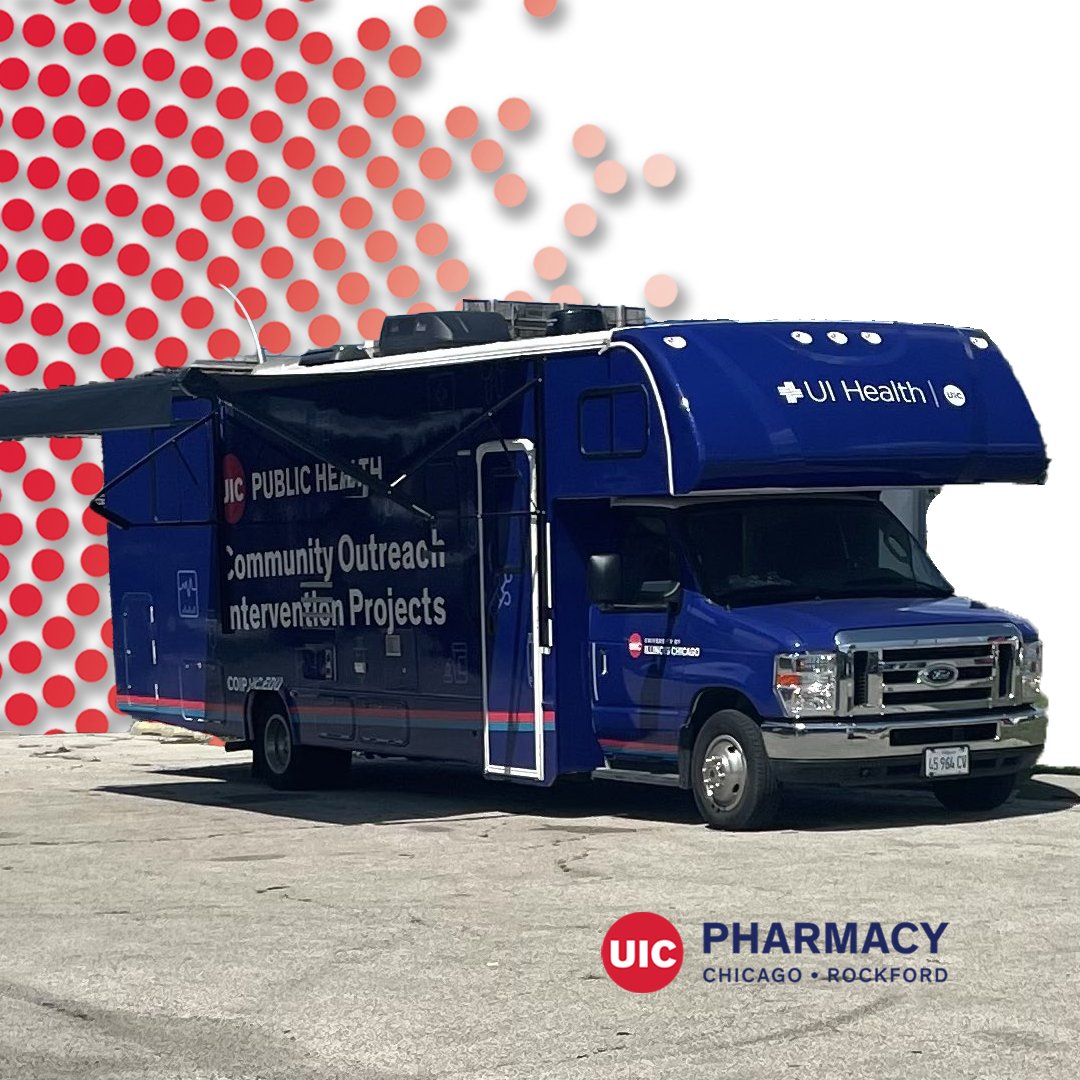 UICPharm's tweet photo. #UICPharm, @UICmedicine and @uicpublichealth have begun dispensing Suboxone for narcotic dependence treatment from the Community Outreach Intervention Projects (COIP) mobile unit on Chicago's west side. 

https://t.co/0smodVTQdF https://t.co/KFYWjj2NG8