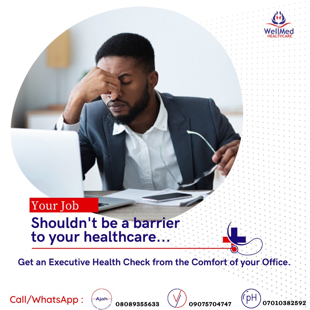 wellmedng's tweet photo. To get started, Call/WhatsApp:

Ajah : 08089355633

VI. : 09075704747

PH. : 07010382592

#busy
#health 
#wellness
#wellbeing
#executive
#healthcare
#businessclass 
#executiveclass
#busyexecutives 
#healthcareinlagos 
#wellmedhealthcare 
#healthcareinportharcourt https://t.co/9XoYeoJAMv
