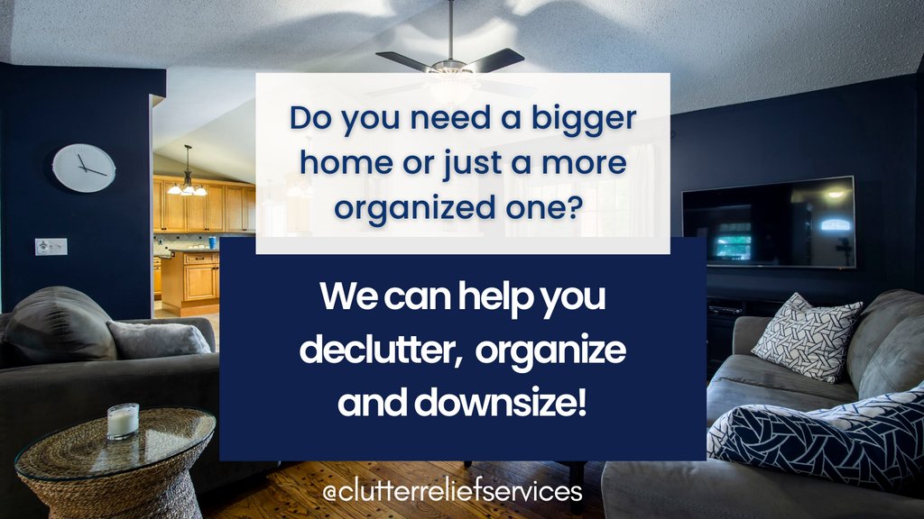 ClutterRelief10's tweet photo. Are you losing sleep at night because of that closet or basement you keep filling up with stuff?
Whether you just need some assistance, want to reclaim your space entirely, are moving or have elderly parents that need help, my team and I are here to make your life better! https://t.co/CgEsojah0m