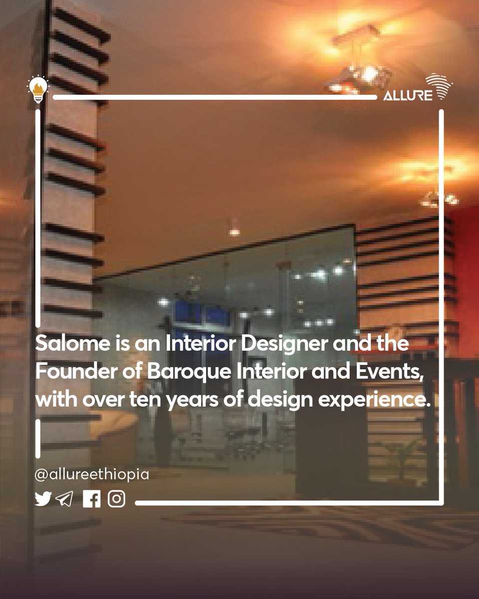 AllureEthiopia's tweet photo. #CreativeOfTheWeek
Salome Dagnachew @salome.dagnachew
It is unusual to see pioneer women in Ethiopia's design industry. One of them is Salome!
#allurecreative #salomedagnachew #Interior #Design #Designer #Baroque #Events #Office #Hotels #addisababa #ethiopia #allureethiopia https://t.co/KPPi30OAge