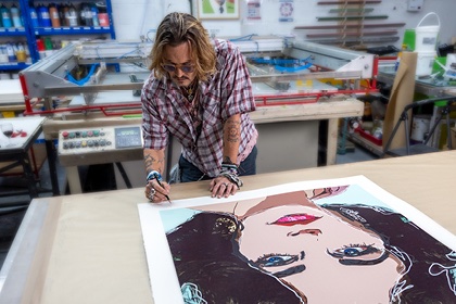 Johnny Depp Debuts His First Art Collection – Friends &amp; Heroes, which sold out “almost immediately”— resulting in a staggering $3.6 million dollars. shorturl.at/akmy5