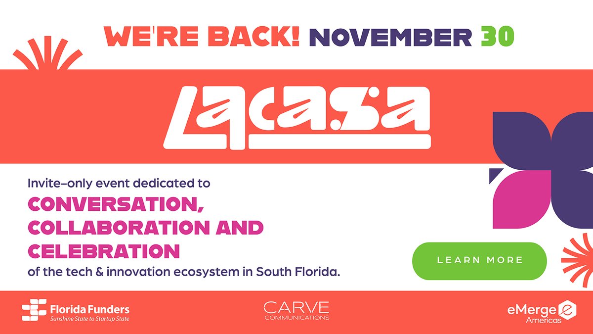 We're back! More exciting info to come...
Stay up to date on details, click the link below:
lacasamiami.co

#lacasa #Miami #tech #innovation