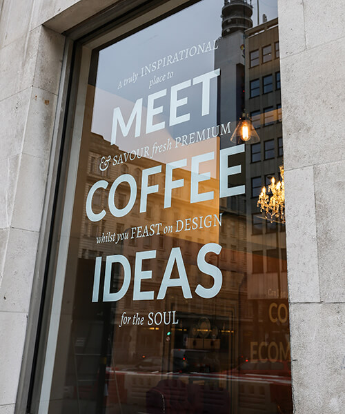 GudDesign's tweet photo. Etched vinyl gives you a sandblasted effect on your window space helping you communicate a key message to your customers from the outside #windowgraphics #design #print #signage @GudDesign https://t.co/KRgFWKzyOk