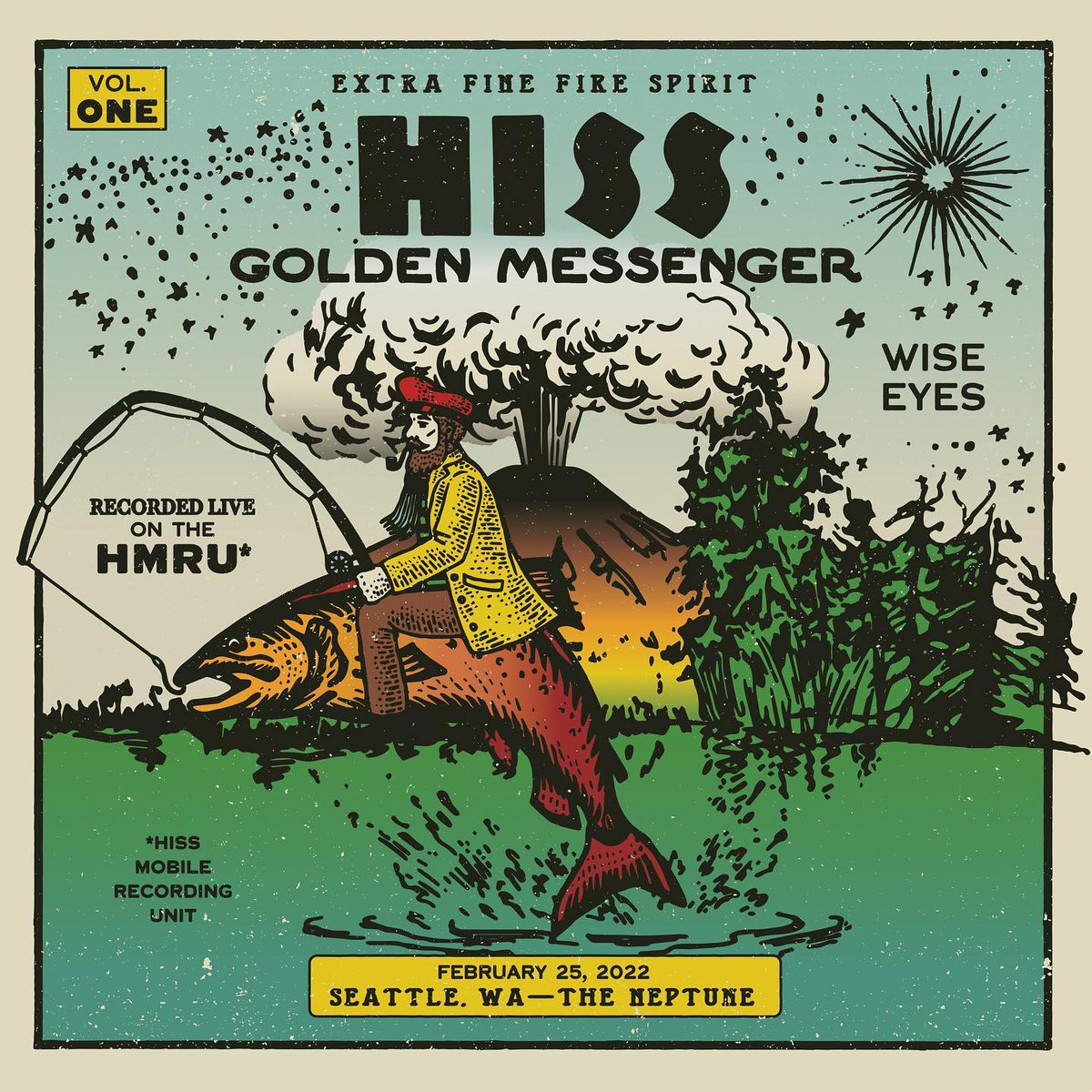 Hiss Golden Messenger is thrilled to announce Wise Eyes: Live at The Neptune, Seattle, WA, 2/25/22, the first in a series of live releases recorded on the Hiss Mobile Recording Unit. Download yr copy from <a href="/Bandcamp/">bandcamp</a> or <a href="/nugsnet/">nugs</a>! lnk.to/WiseEyesLive 💛<a href="/hissgldnmssr/">Hiss Golden Messenger</a>