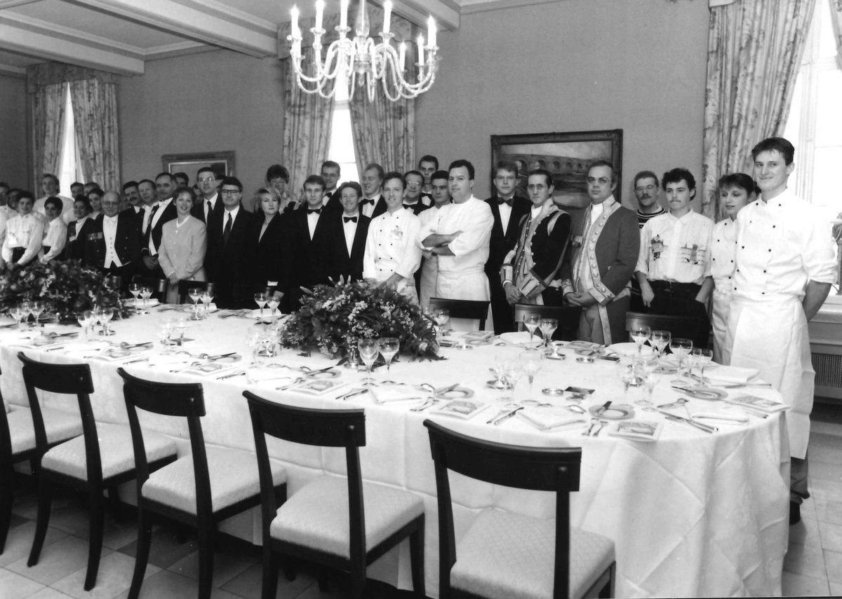 “Her Majesty brought everything she needed: her tables, chairs, cutlery, the Anna Paulowna tableware… all to the silver polishers and liveries. Even the cheese cubes with pineapple came from the court.” 
Read more memories from the 1991 Euro Summit here: bit.ly/3biMdn5