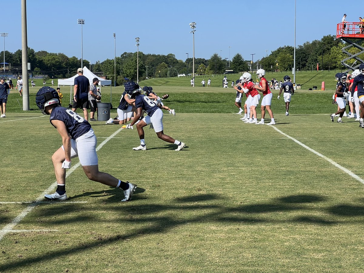 ETSUFootball's tweet photo. The first day of practice is underway!

#ETSUTough https://t.co/pKeKcygzQD