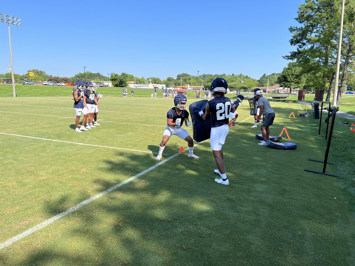 ETSUFootball's tweet photo. The first day of practice is underway!

#ETSUTough https://t.co/pKeKcygzQD