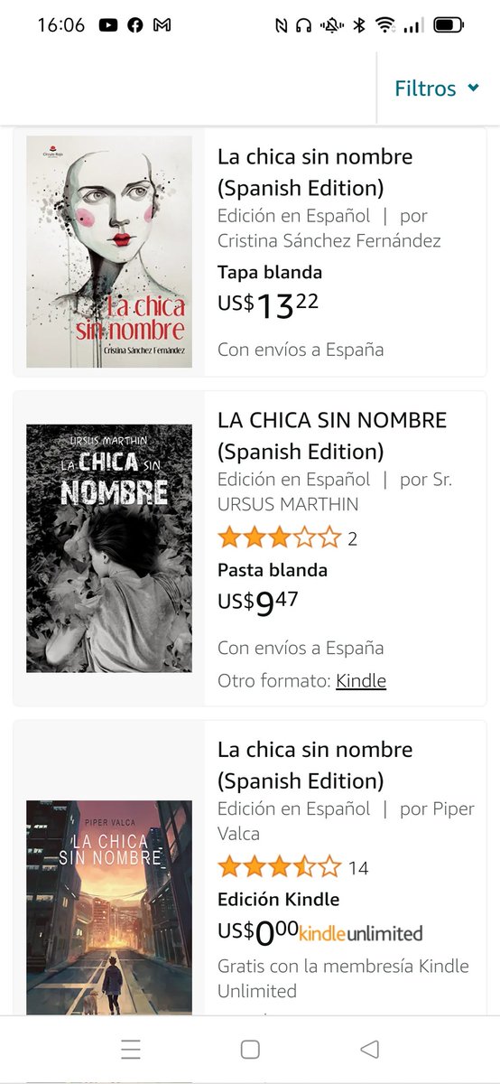 libreriaburo's tweet photo. @PipervalcaII Hola...si... mira en Amazon aparecen tres con el mismo título 🤷 https://t.co/EvUWCQzhPc