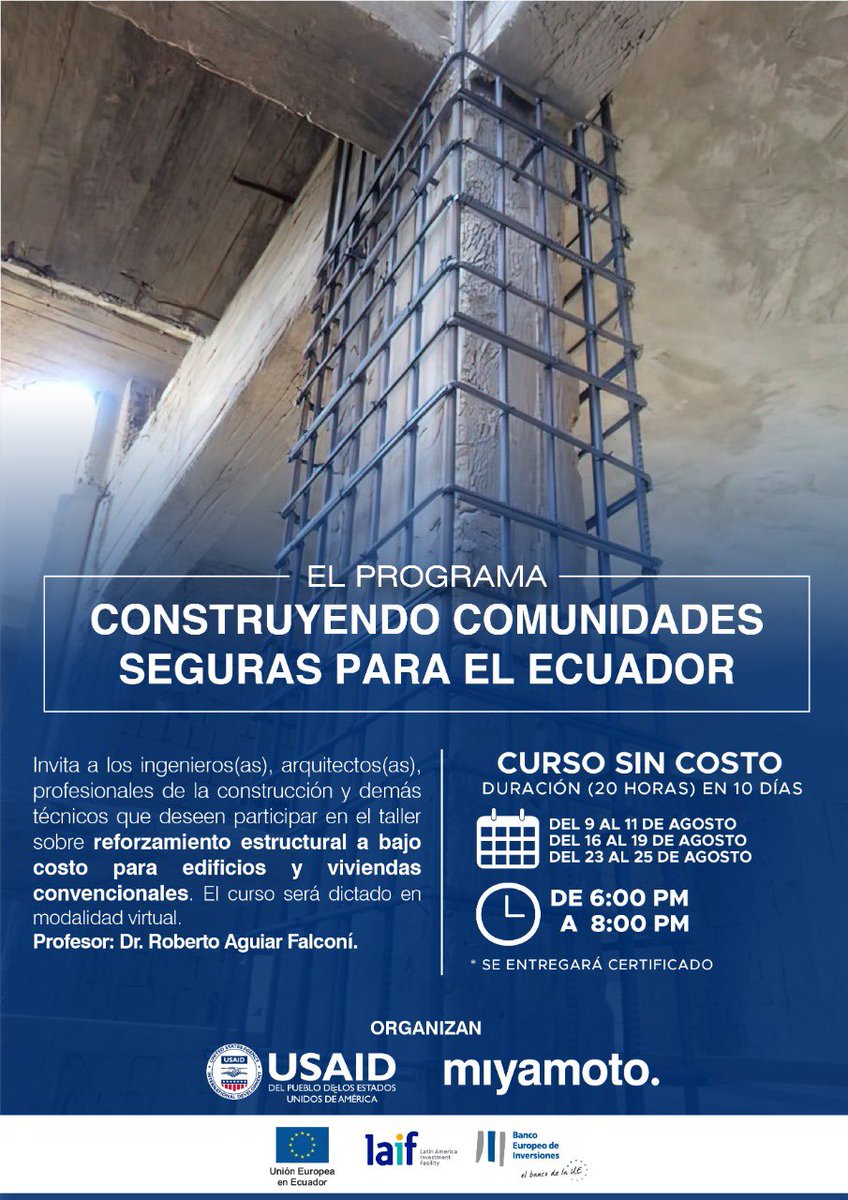 BambuserosEC's tweet photo. Informes en el póster curso sin costo! https://t.co/o0e8dU2aZz