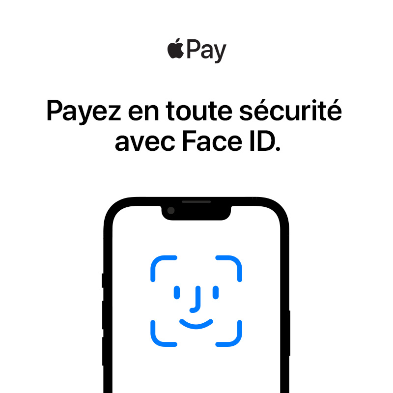 Apple's tweet photo. La technologie Face ID est conçue pour ne reconnaître que vous. Que vous dépensiez 1 € ou 1 000 €, Apple Pay est pensé pour que personne d’autre ne puisse autoriser un paiement. Et vous n’avez pas à vous soucier de la limite de montant sans contact.