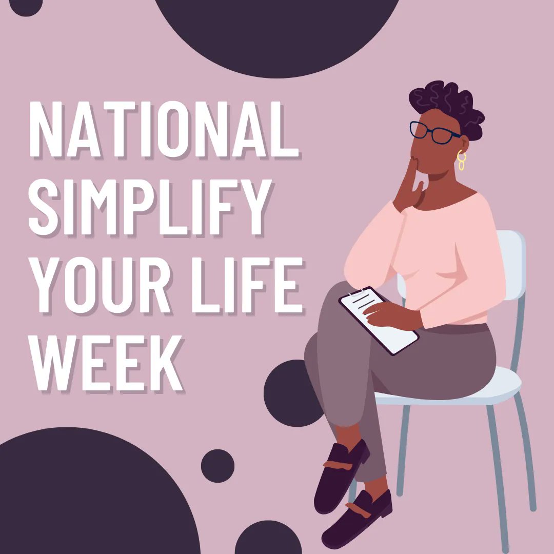ASWRTweet's tweet photo. It's Simplify Your Life Week. Take the time to refocus, declutter, and take inventory of the things that really matter in your life.
Need help? Get in touch with our licensed clinicians:
https://t.co/miCA9lKrmd
#simplifyyourlife #moveforward #refocusyourmind https://t.co/VbasqRcUOK